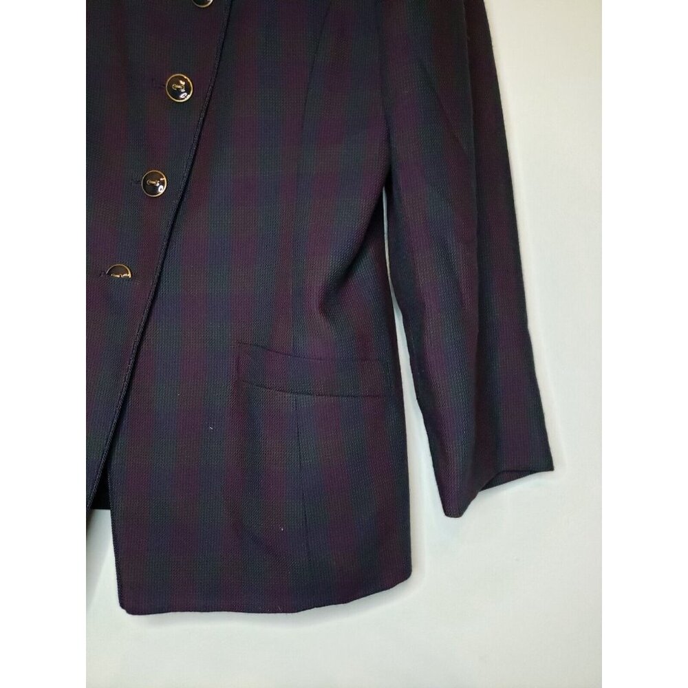 Le Suit Womens Sz 14 Blazer Jacket Long Sleeve Button Front Asymmetrical Pockets - Picture 3 of 7